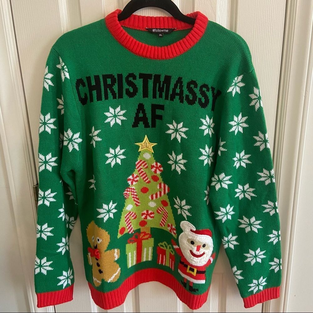 Ugly Christmas sweater Christmassy AF NWOT